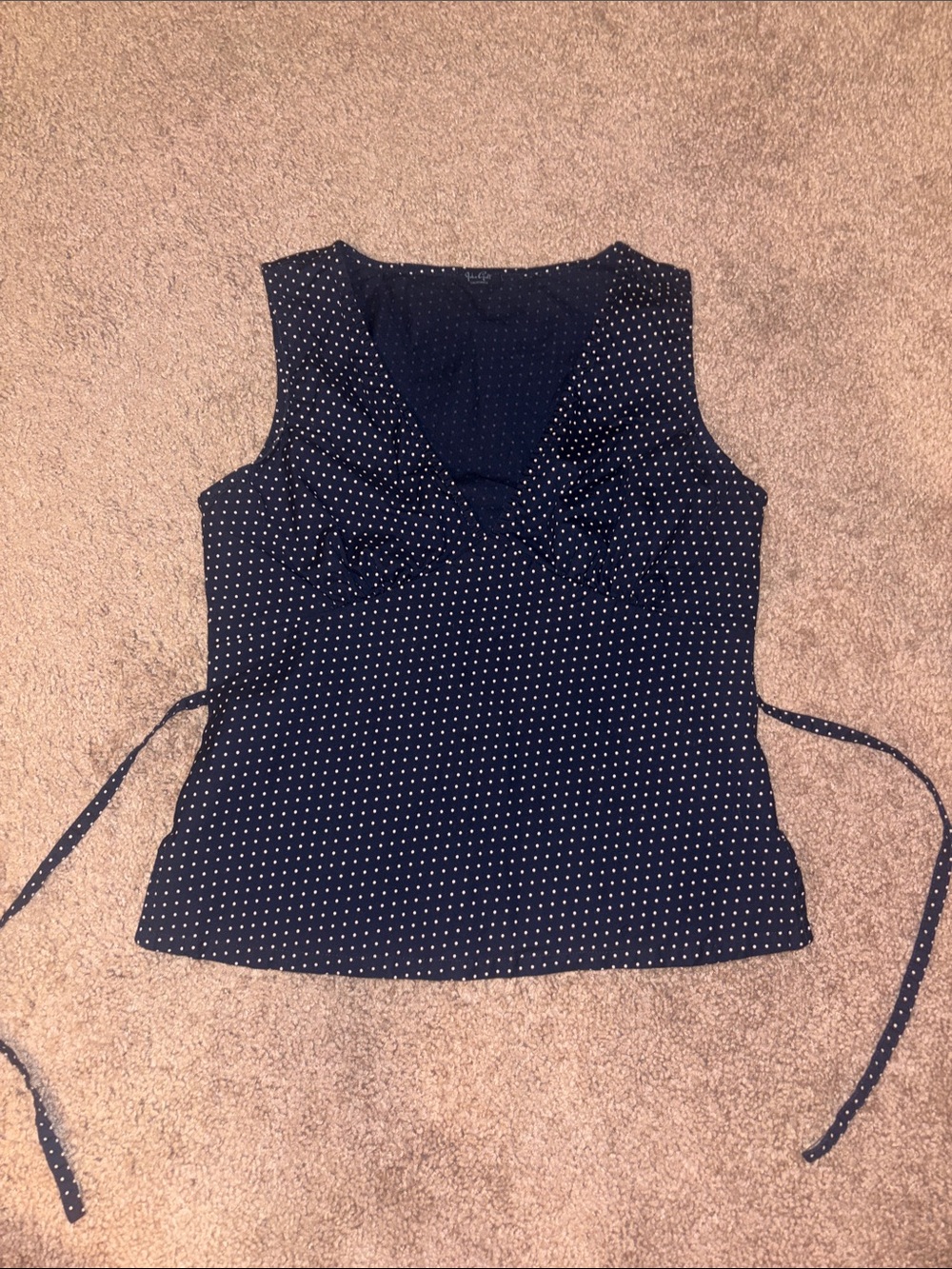 John Galt Brandy Melville Polka Dot Tie Tank Top
